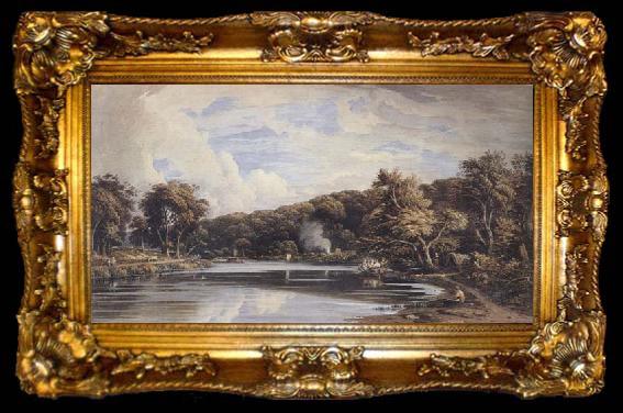 framed  John varley jnr View on the Croydon Canal previous to the making of the Railroad (mk47), ta009-2